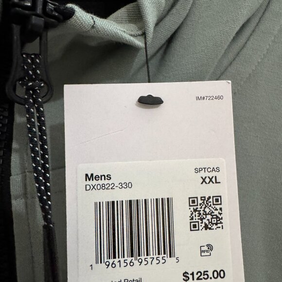 Nike Lightweight Tech Fleece Full Zip Hoodie Mica Green Men's 2XL DX0822-330 NEW - Picture 9 of 13